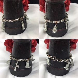 Vintage Jewelry - Vintage Silver Tone NYC Tourist Charm Bracelet Vintage Jewelry - Vintage Silver Tone NYC Tourist Charm Bracelet